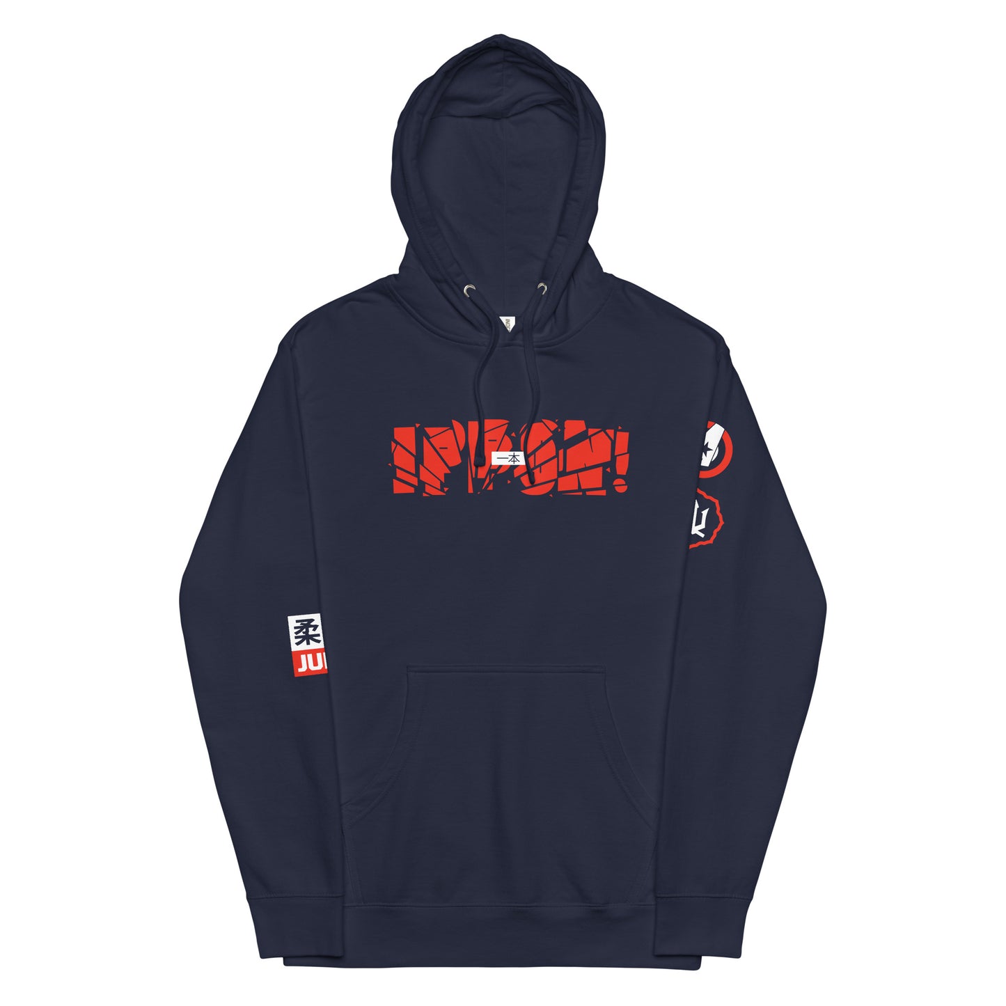 Ippon! Navy Blue Unisex Midweight Hoodie