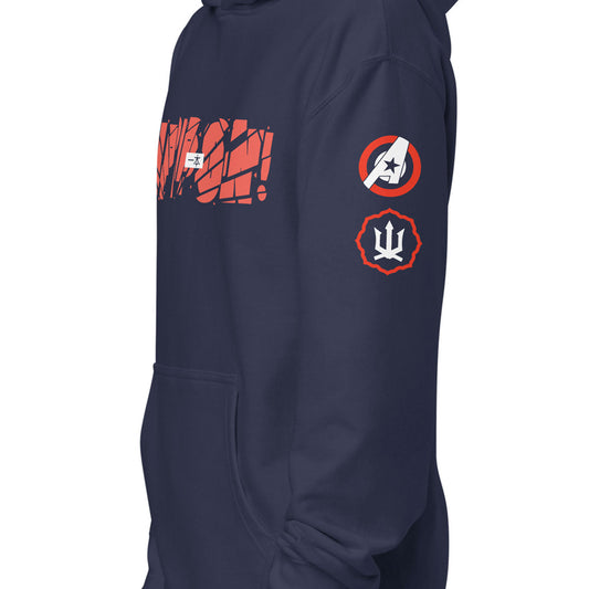 Ippon! Navy Blue Unisex Midweight Hoodie